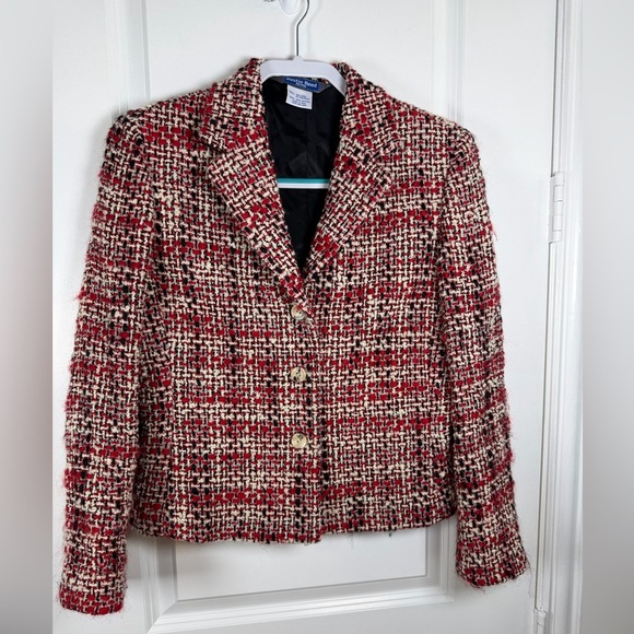 Austin Reed Jackets & Blazers - Austin Reed Red and White Tweed Blazer